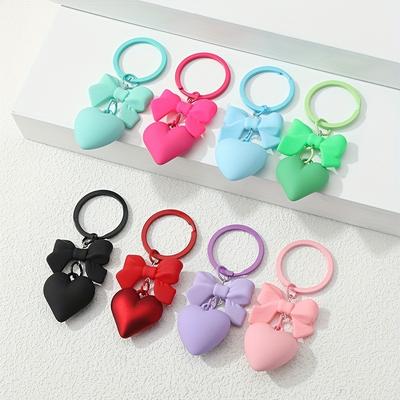 Love Bow Car Keychain Feeling Women'S Bag Pendant Schoolbag Pendant