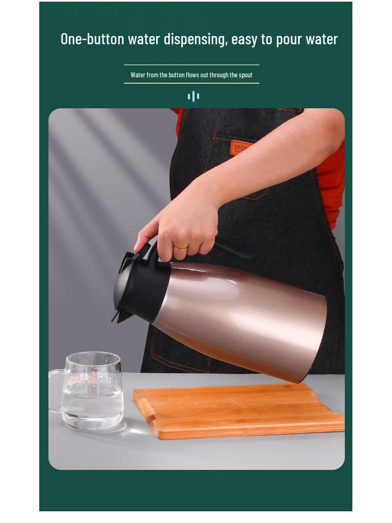 Dvouvrstvá vakuově izolovaná kávová konvice z nerezové oceli 304 - Zesílená domácí termoska pro udržení tepla a chladu