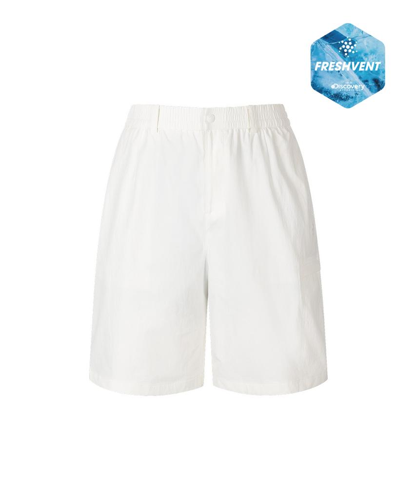 DISCOVERY EXPEDITION Men'S Freshvent Hidden Pocket Bermuda Shorts (White)