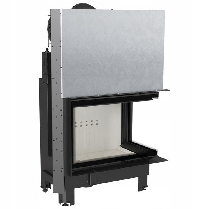 Steel fireplace KRATKI MBA right 17 kW Ø 200 Lift-up self closing door