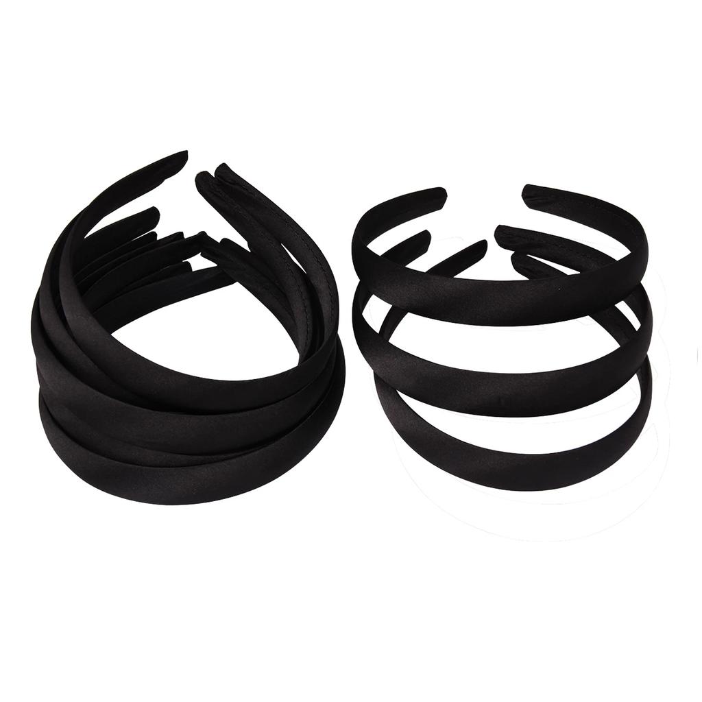 Black Simple Wide Headband Girl Women Black White  DIY Craft Material Cloth Headband Semi-finished Hair Accessories