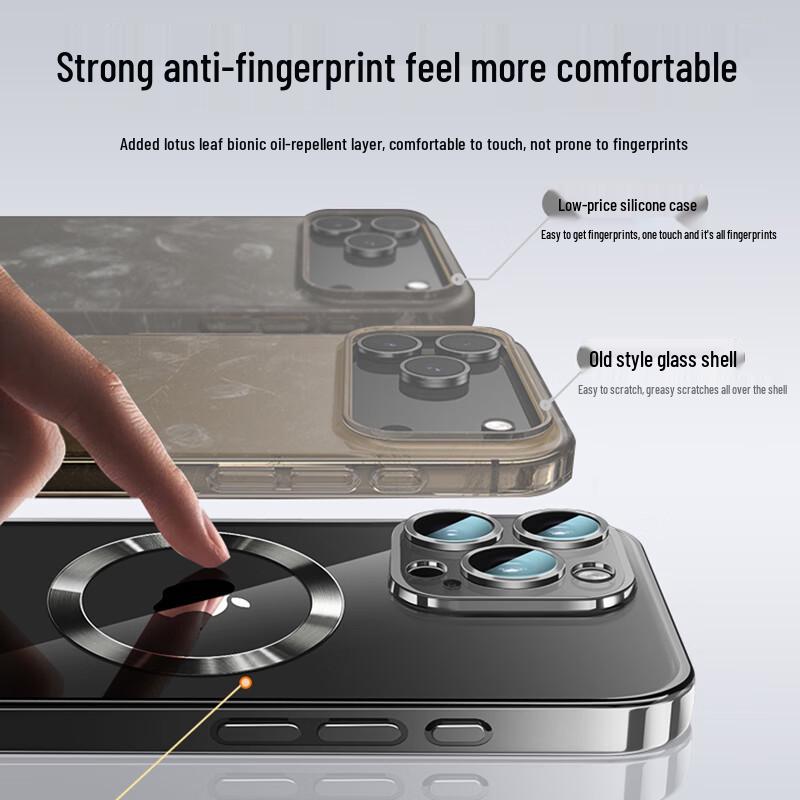 GURRS Magsafe Electroplated Transparent Shockproof Phone Case