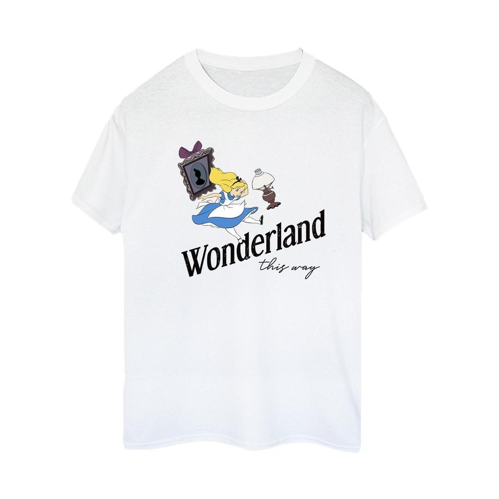 Disney Womens/Ladies Alice In Wonderland This Way Cotton Boyfriend T-Shirt