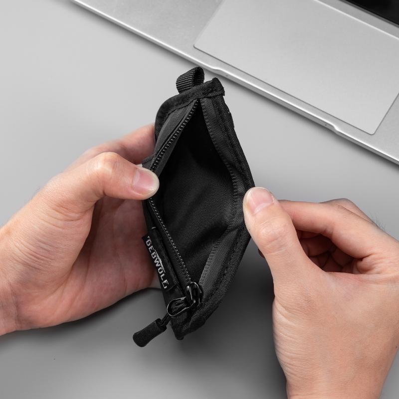 Minimalist Hidden Travel Wallet Anti-Theft RFID Blocking Slim Pouch for Cash Cards Portable for Office Business Trip