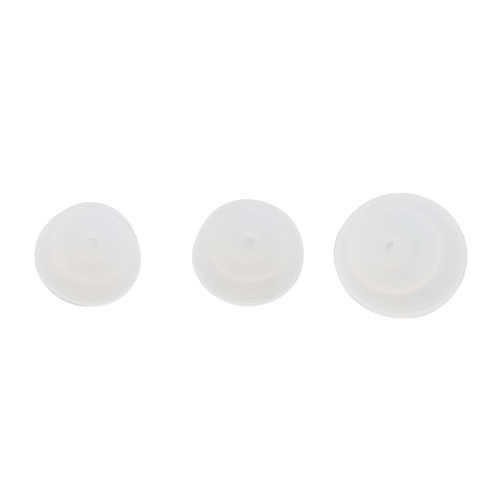 15pcs Hearing Amplifier Eartip 2 Layers Detachable Silicone Hearing Amplifier Accessories S M L White Transparent