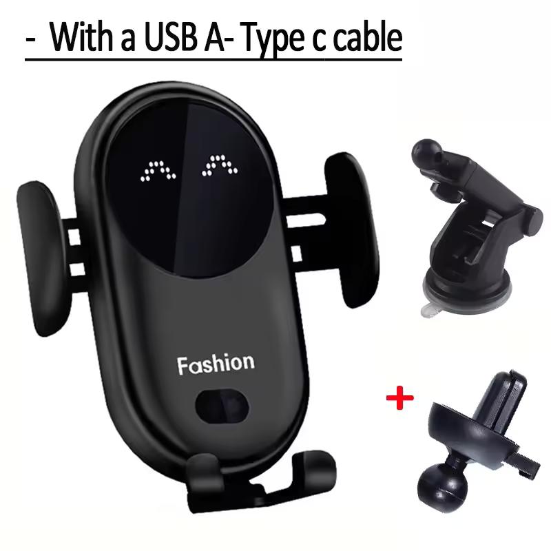 30W Car Wireless Charger Auto Mount Phone Holder Sucker Support For iPhone 14 13 Pro Max Samsung Xiaomi Redmi Infrared Induction