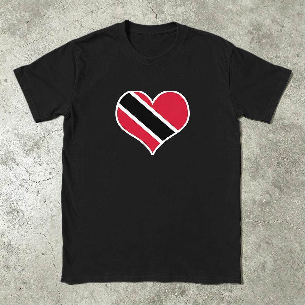 Casual T-Shirt Summer Trinidad And Tobago Flag Country Map Hip Hop T-Shirts  Cotton Tshirt for Men Aesthetic Top Tees