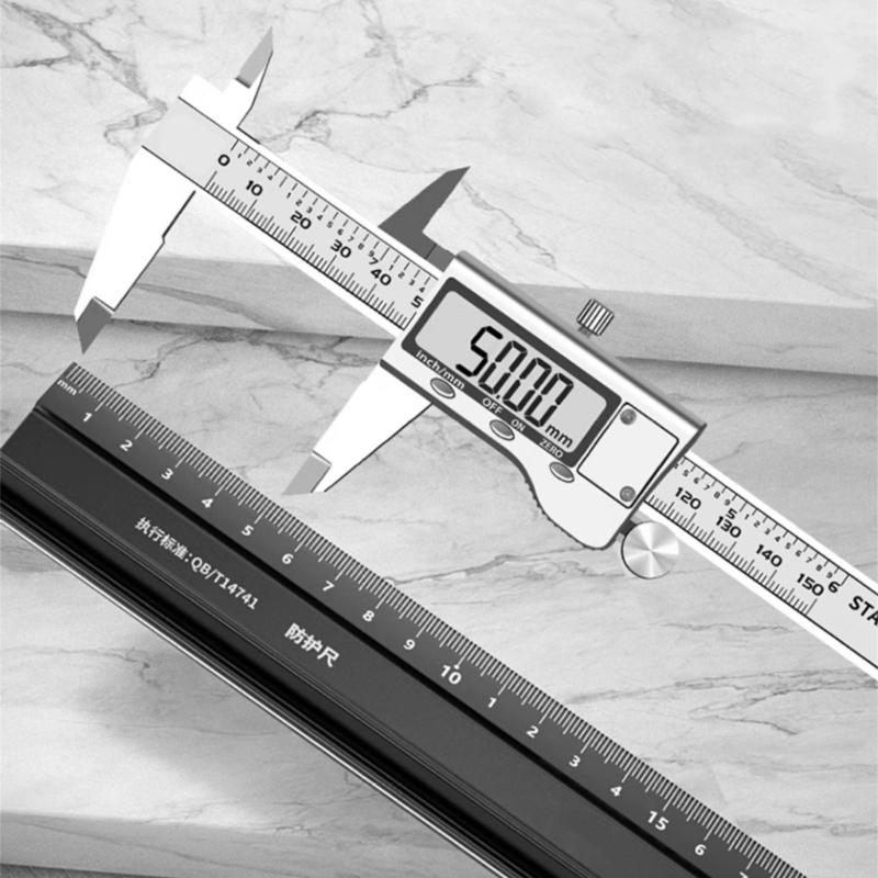 Aluminum Measuring Straightedge Precisions Crafted Aluminum Straight Rule Multifunctionl Aluminum Measuring Tool Clear Scale