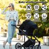 Pare-soleil universel pour poussette, accessoires pour poussette bébé, protection solaire respirante, capote pour poussette, parasol léger pour landau, noir