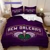 New Orleans Basketball Spirit Three-piece set(1 * duvet cover + 2 * pillowcase, without core)Soft and comfortable Christmas birthday gift