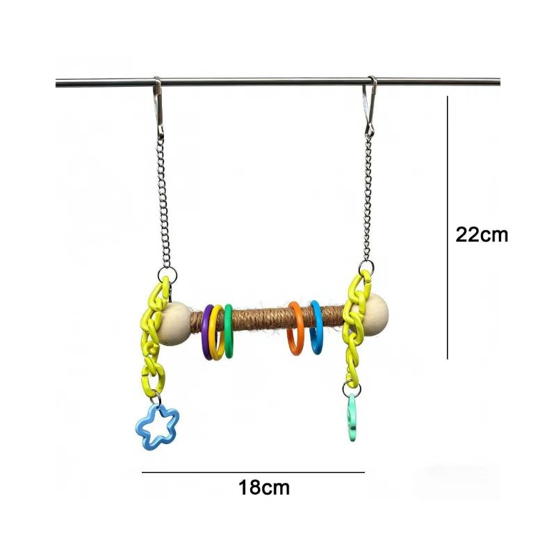 Handmade Wooden Bird Swing Stand For Cockatiels Finches And Pet Birds Measuring 14 By 23