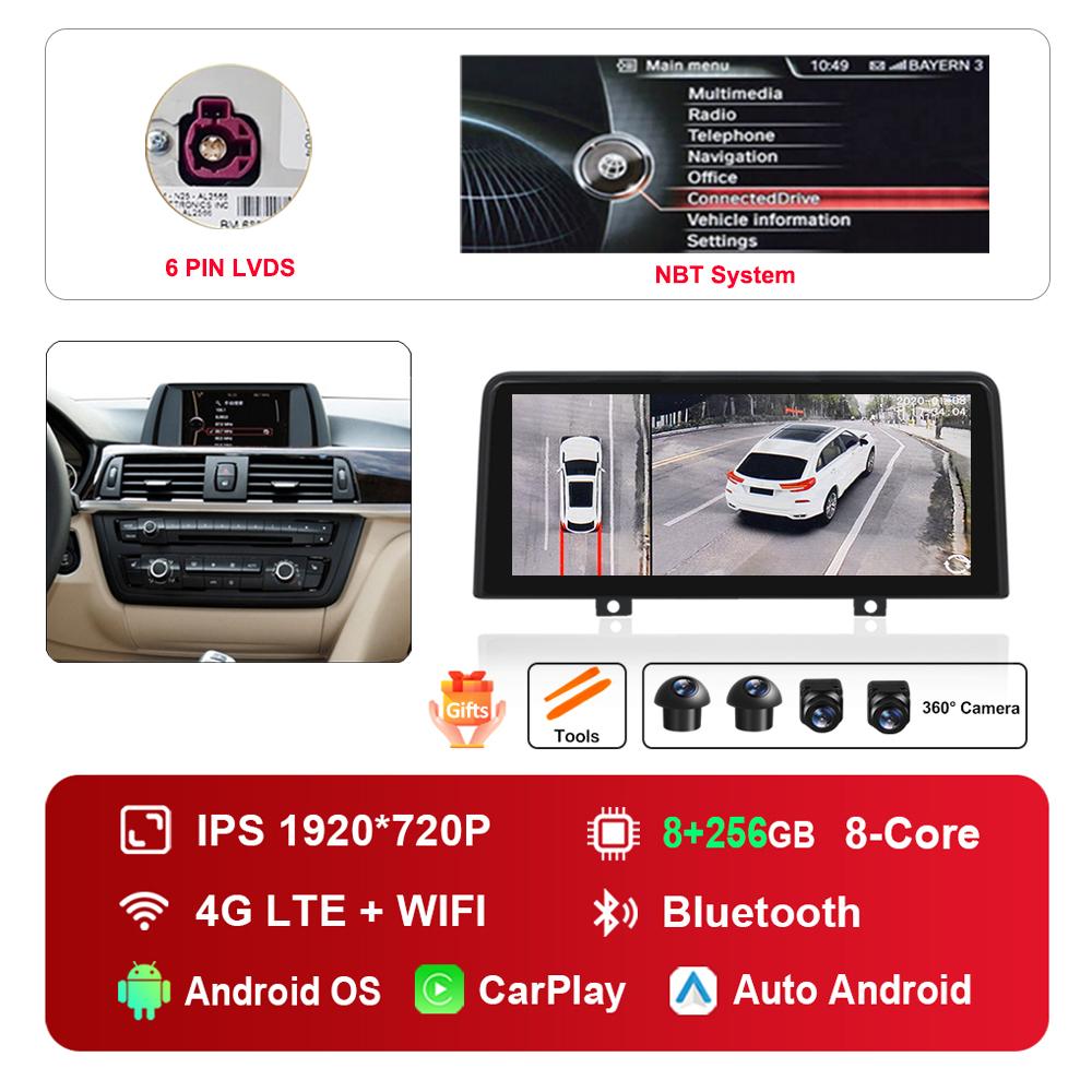 12.3 Inch 1920*720P for BMW 3 4 Series F30 F31 F32 F33 F34 F36 NBT EVO System Android Car Radio Multimedia Player DSP 4G WiFi