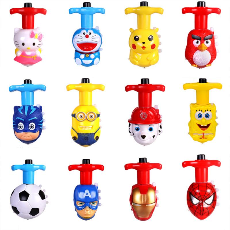 Mehrfarbiges Spinning-Gyro-Spielzeug, Cartoon-elektrische Musik, blinkendes Licht-Gyro für Kinder