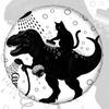 Dinosaur Cat Bathing Spare Tire Cover Waterproof Dustproof Wheel Protector for SUV Truck