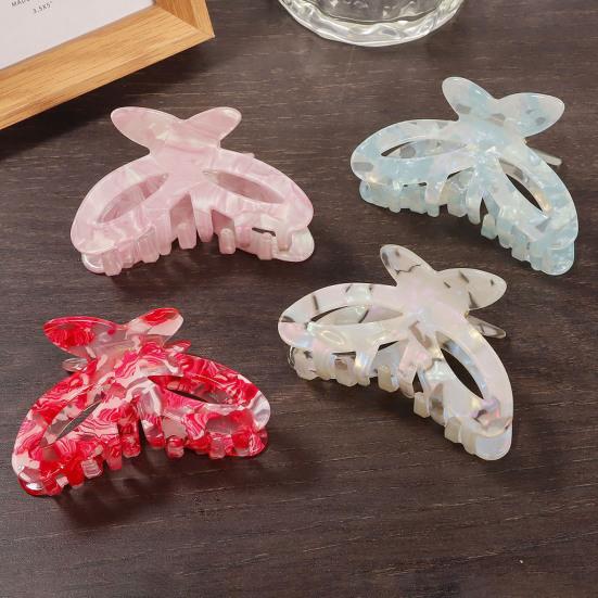 Hair Claw Hollow Butterfly Design Anti-slip Teeth Back Head Hair Clip Multiple Colors Available Versatile Hair Accessory