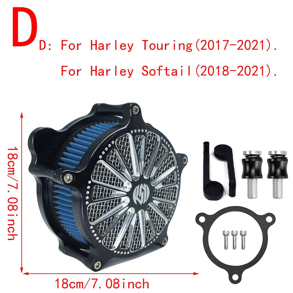 RSD Mar Turbo Venturi Air Cleaner Intake Filter For Harley Sportster XL 883 1200 Dyna FXD FXDB Touring FLHRC FLHTC Softail FXSTB
