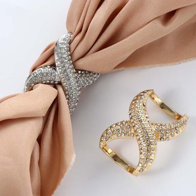 Silk Scarf  Buckle X Shape Classic Fastener Shawl Ring Clip Jewelry Fashion Accessories Brooch Pins