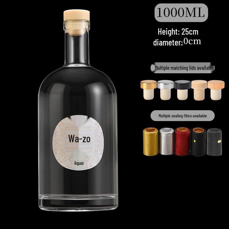Transparent Frosted Empty Bottles for Vodka, Wine, Baijiu, and Homemade Fruit Liquor