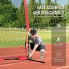 Barricade Backstop Net, 16x10 Ft Ball Sports Barrier Netting, Portable Practice Equipment with Carry Bag, Protection Screen for Baseball Softball