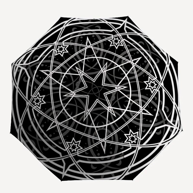 

1pc Star Mandala Folding Umbrella, Durable, Suitable for Outdoor Activities or Rain, Suitable for Commuting yy251027148