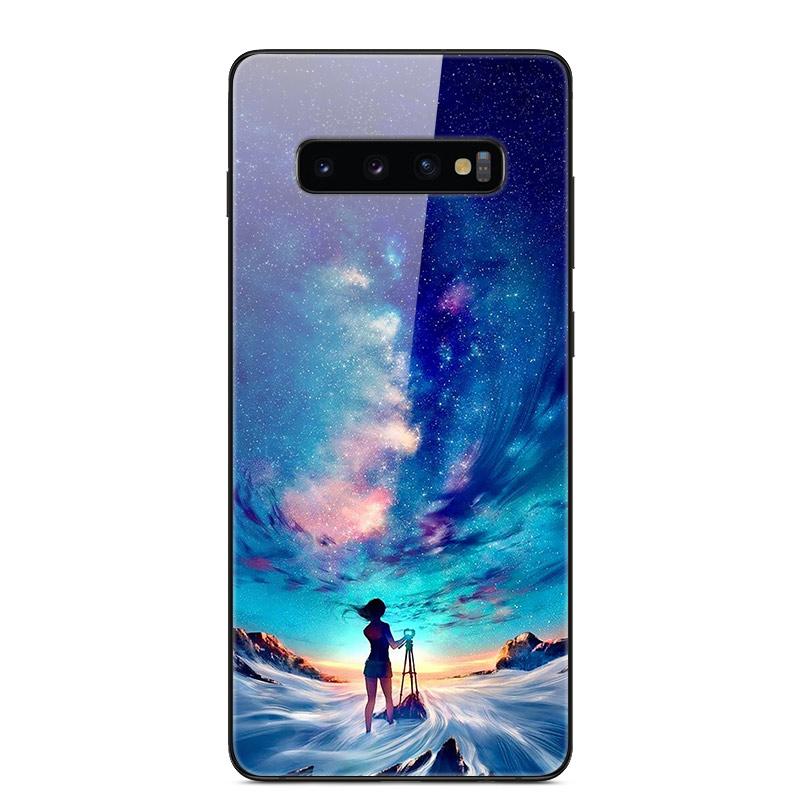 For Samsung S10 Plus Case Tempered Glass Hard Phone Back Cover Coque For Samsung Galaxy S10E S 10 5G S10plus Bumper Cases Capa