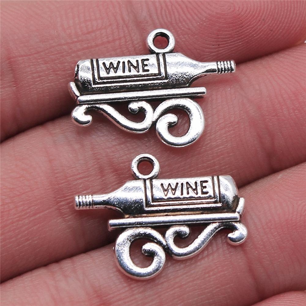 20pcs DIY Crafts Making Findings Handmade Tibetan Jewelry Beer Wine Corkscrew Bottle Opener Charms For Jewelry Making