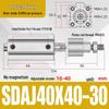 Adjustable Stroke Pneumatic Thin Cylinder - Piston Rod Sizes: 16/20/25/32/40/63