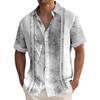New Men's Shirt Plaid Print Retro Lapel Short Sleeved Shirt Casual Vacation Men's Designer Designed Clothing in Plus Size