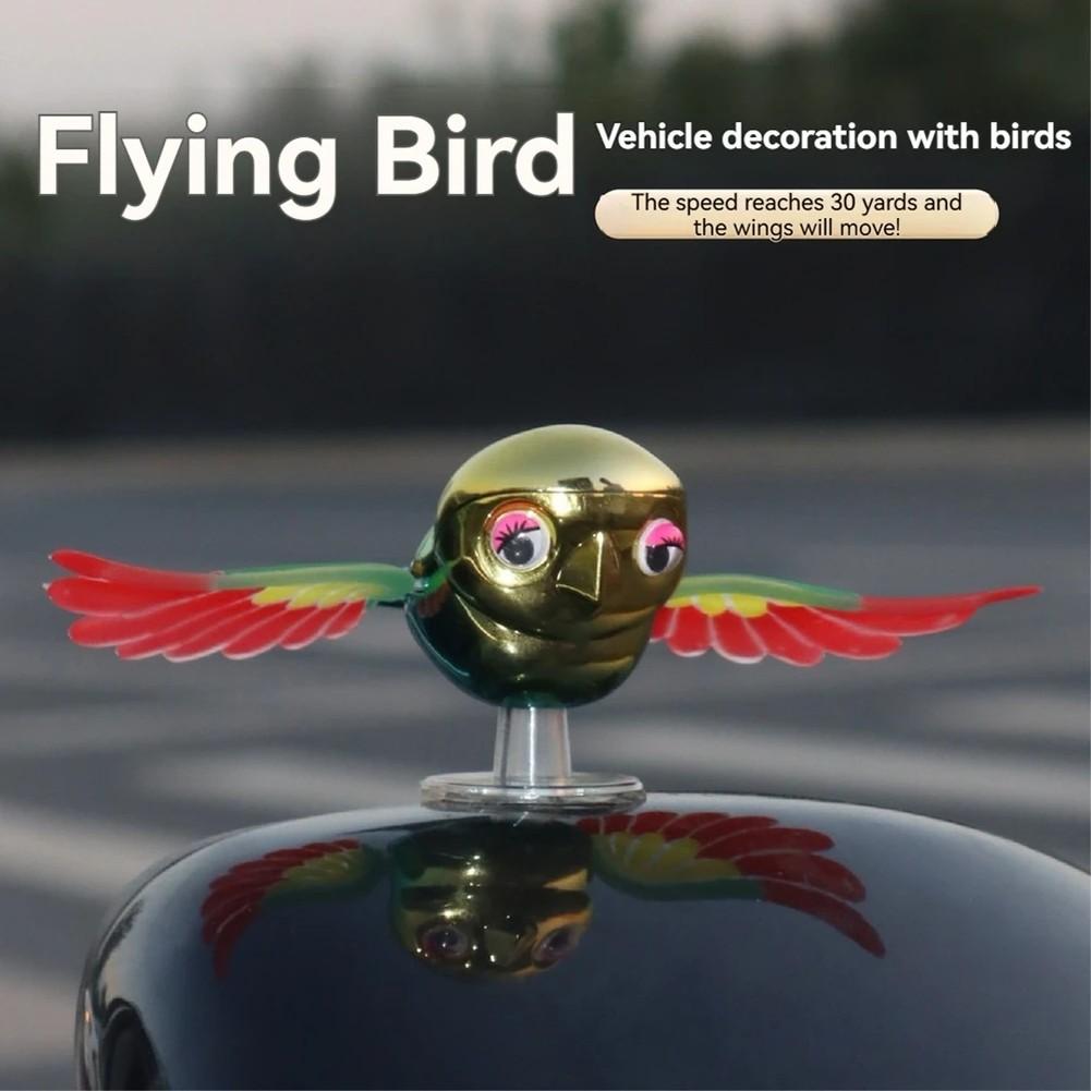 Creative Flying Bird Hanging Decoration for Vehicles Wind Resistant Design with Wings That Flap When Driving Over 30 MPH