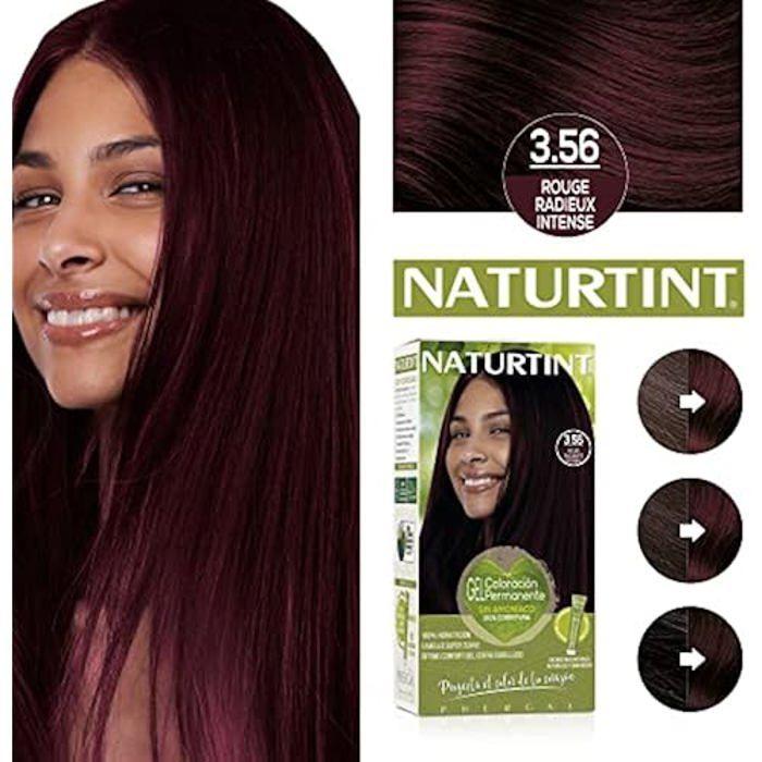 Naturtint Biobased, Coloration Sans Ammoniac, 3,56 Rouge Rayonnant Intense, 100% Clôture De Cheveux Gris, Ingrédients Végétaux,