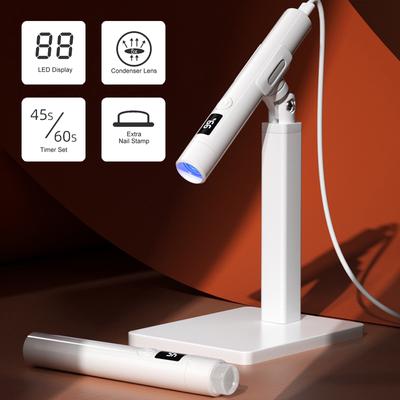 Draagbare Mini LED Nagellamp Oplaadbare Mini UV LED Lamp voor Nagels Gel Droger, Draadloos Hars Uithardend UV Licht Mini Nageldroger