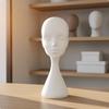 Cosplay Display Mannequin Head Model Glossy White Surface Hat Bust Stable Standing Base