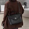 Large Capacity Messenger Handbag Women's Summer New First-layer Cowhide Business and Leisure Cambridge Bag Messenger Bag