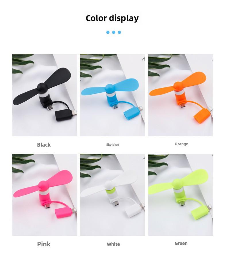 Creative Mini Handheld USB Fan for Android, Type-C, and Apple Devices