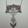 Unisex Red Bat Inverted Star Necklace - Mysterious Jewelry