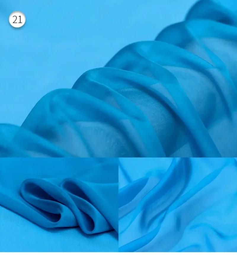 100% hedvábný šifon z moruše na metr pro Hanfu, svatební šaty, pyžama, sukně, šití DIY, tenká látka, prodyšná