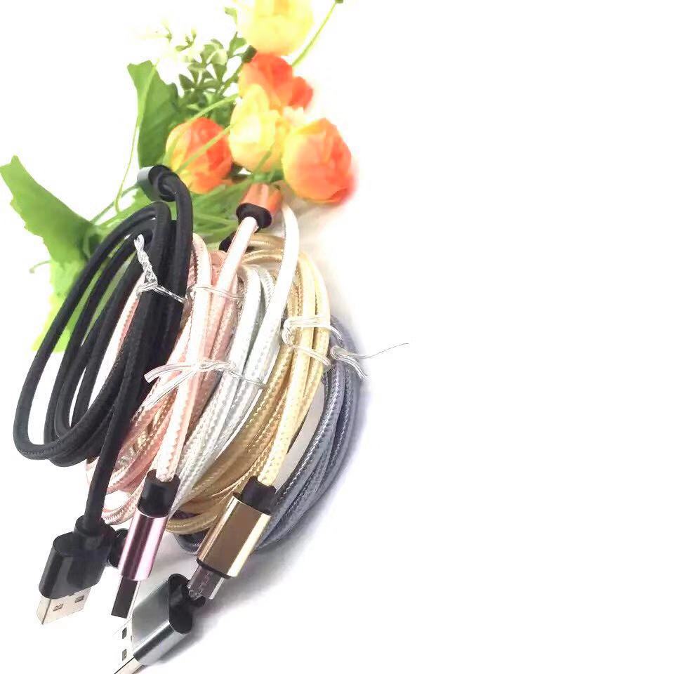 Heavy Metal Nylon Braided Data Cable Suitable for Android Smart Apple Charging Cable