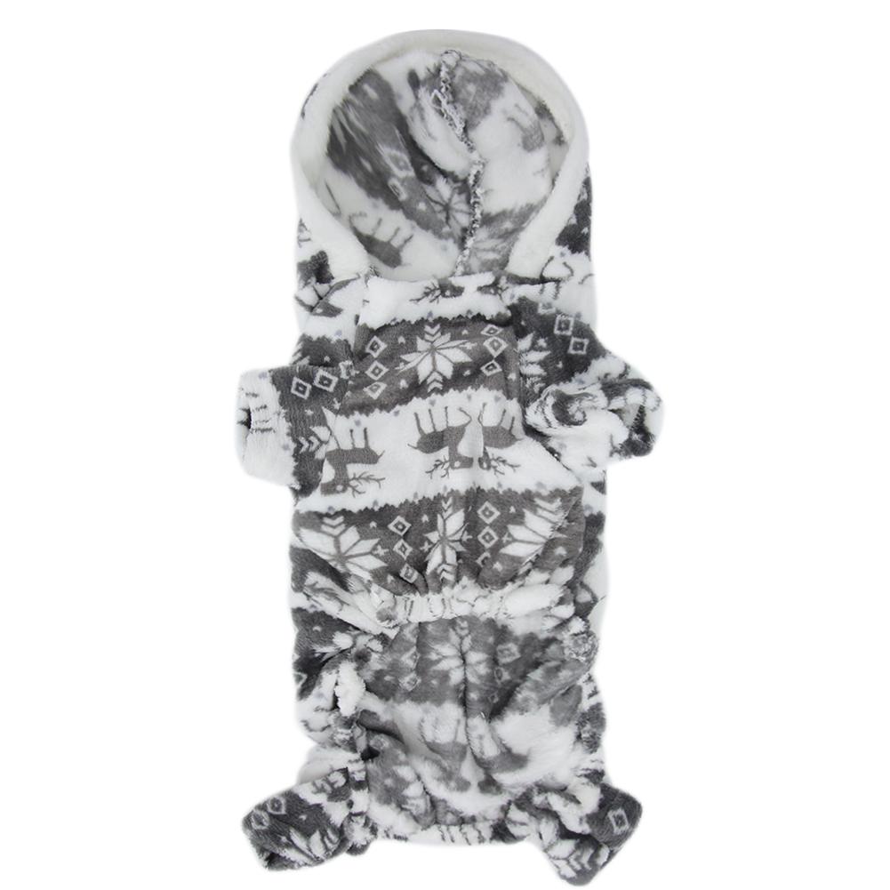 Winter Dog Clothes 5 Sizes Dog Soft Comfortable 4 Feet Warm Grey Plush Winter Cat for Small Medium Large Dog Autumn