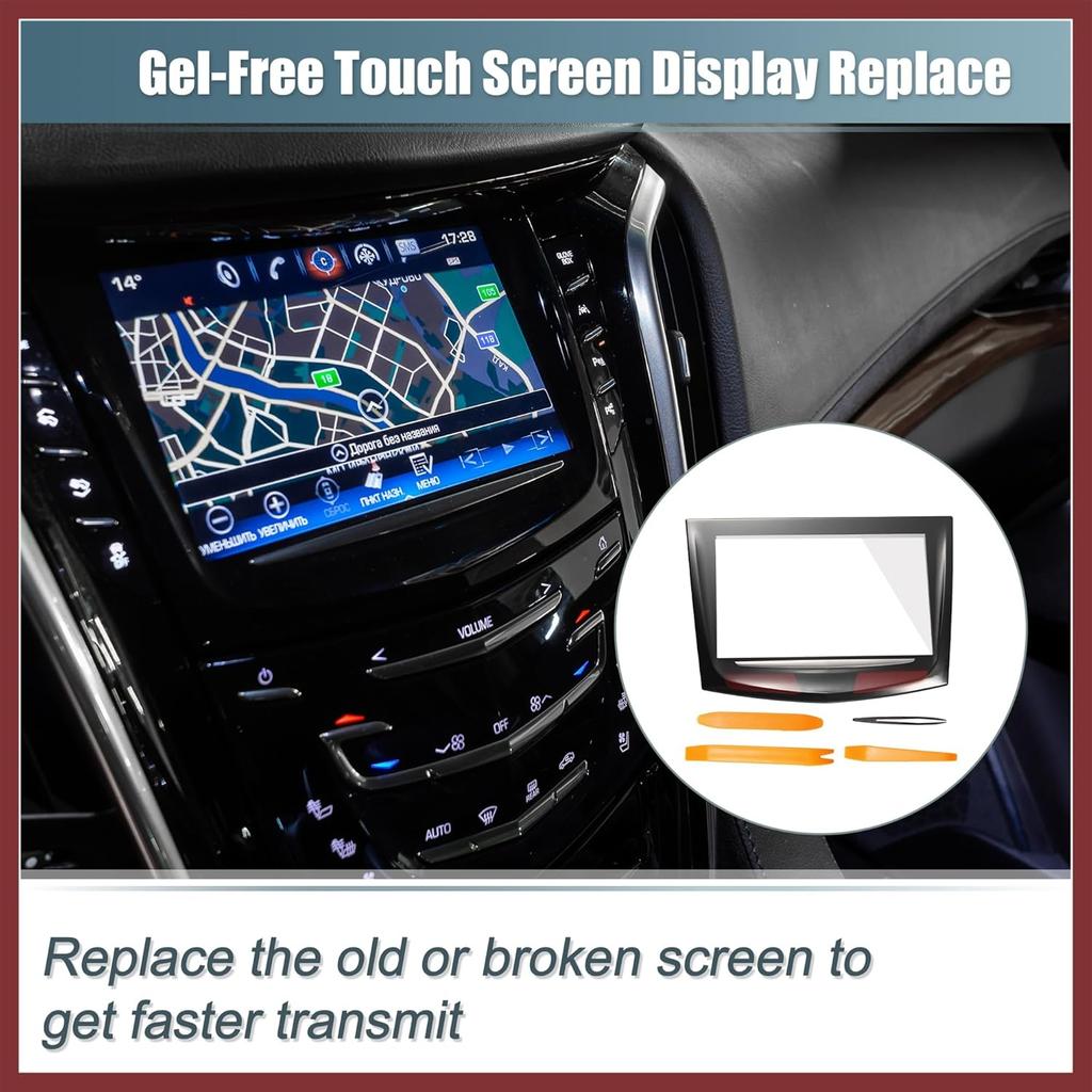 1 Set Touch Screen Display for CUE Infotainment System for Cadillac ATS CTS Escalade SRX 20867046 22912609 Gel Free Touch Screen Protector W/Trim