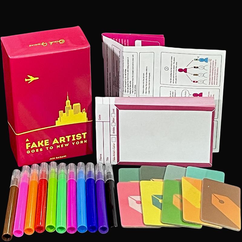 

Английская версия Развлекательная семейная настольная игра для детей, родителей и детей, карточная игра для вечеринок, игрушка a fake artist goes to new york