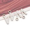 Stainless Steel 26 English Letter Pendant Charm for DIY Bracelets and Necklaces