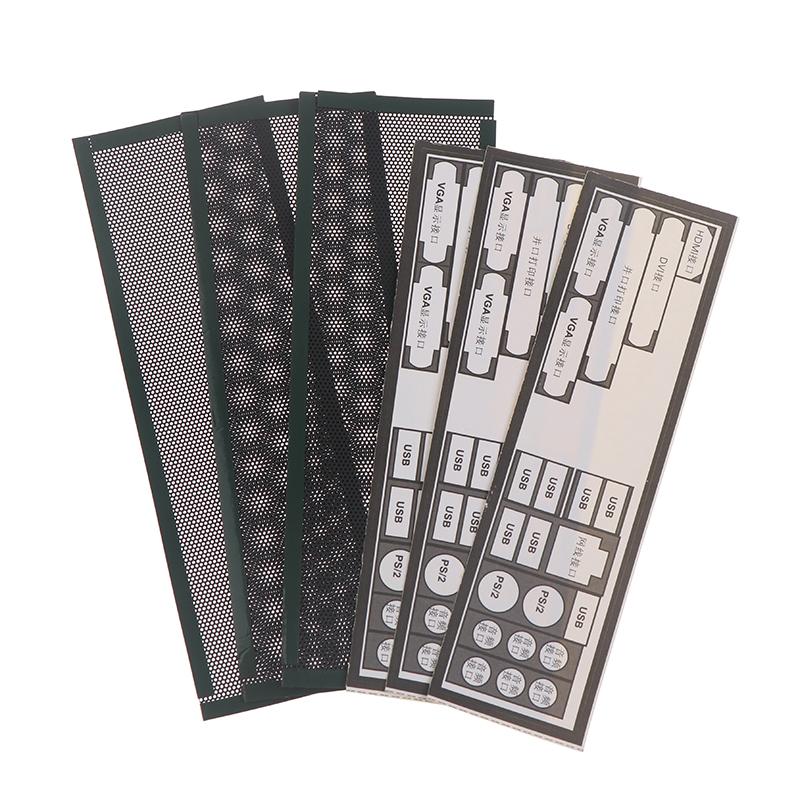 3Pcs Pvc Dust Filter Universal Diy Shield Back Plate For Computer Chassis I/O