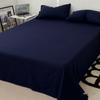 Minimalist Solid Color Fitted Sheet - Customizable for Dorm or Double Bed Use