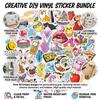 50Pcs Waterproof Hawaiian Cartoon Stickers VSCO Style for Laptop Outdoor Decoration