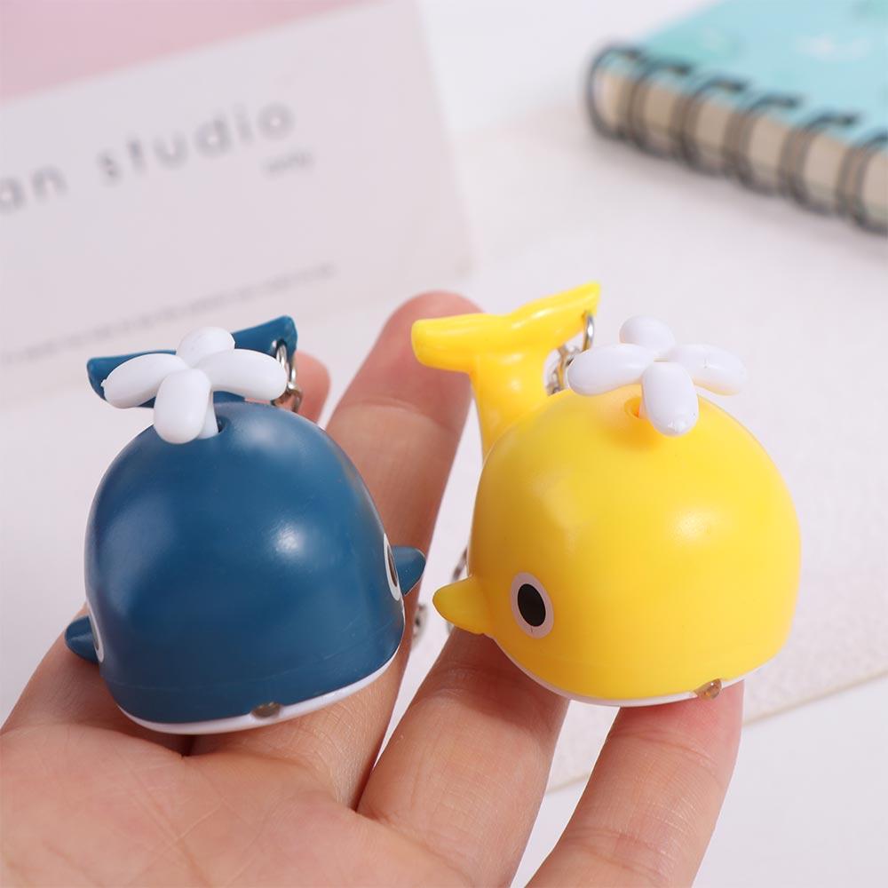 Sounds Light Sea Whale Keychain with Sound Animal LED Keychain LED Whale Keyring  Bag Decoration