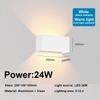 HOMZY Nordic Modern Wall Light 12W 24W IP65 Waterproof LED Lamps Indoor Outdoor Wall Sconce Living Room Porch Bedroom Wall Lamp