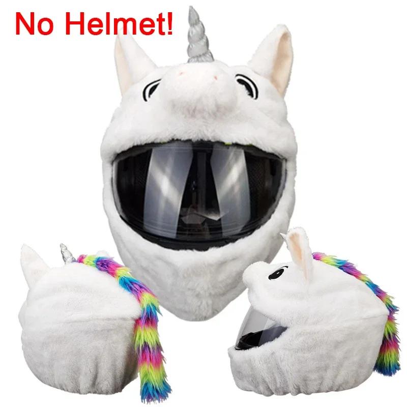 Motorcycle Helmet Cartoons Plush Helmet Protective Cover Helmet Full Face Covers for Outdoor Fun Christmas Personalized Helmets