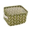 Small Storage Basket Cotton Linen Mini Storage Bin Organizer with Handle for Shelves and Desks