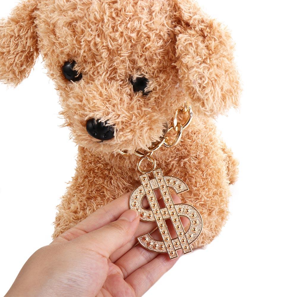 43Cm Gold Dollar Pet Accessories Personalized Fashion Pendant Pet Collar Dog Chain Necklace