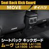 SAWAKAKI Kick Guard Seat Back Leather Mat for Daihatsu Move Interior Stain with Logo LA100S, LA110S, LA150S, LA160S, Prevention,